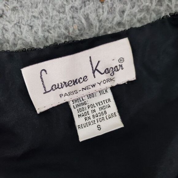 VINTAGE Laurence Kazar Jacket Womens‎ Small Evening Jacket Sequences Beaded Silk - Picture 2 of 13